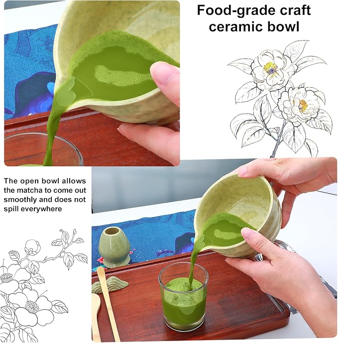 Matcha Whisk Set, Matcha Kit, Whisk Made from 100% Natural Bamboo, 11-component - Image 5