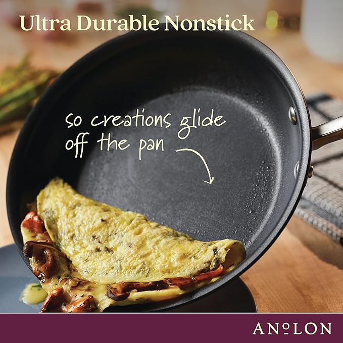 Anolon Advanced Home Hard Anodized Nonstick Frying Pan, 8.5 Inch – Small Non - Image 6