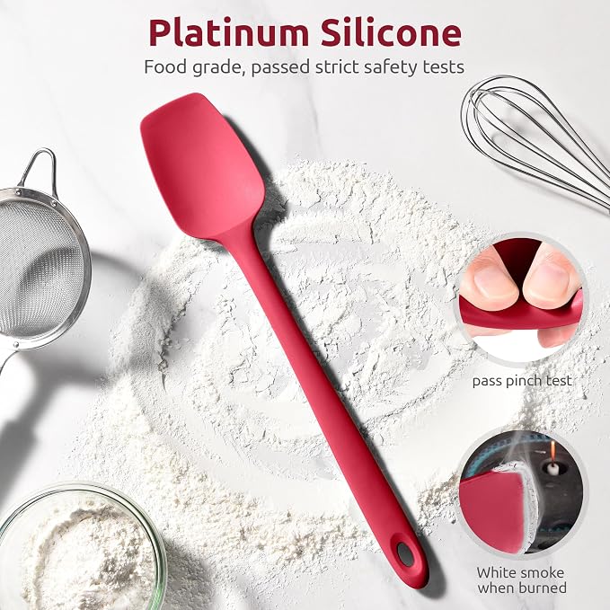 U-Taste Extra-Long 600ºF Heat Resistant Spatula Spoon: 14" Silicone Spoonula - Image 3