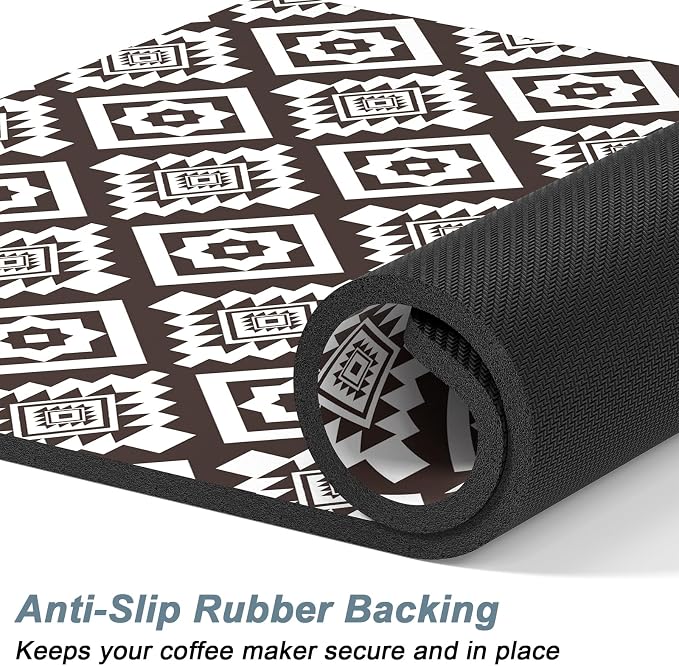 Rnivvi Coffee Mat, Hide Stain Rubber Backed Absorbent Dish Drying Pad - Image 4