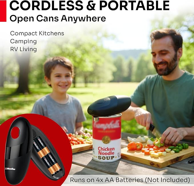 MUELLER HOME SmoothEdge Auto Electric Can Opener – Battery‑Operated One‑Touch w - Image 6
