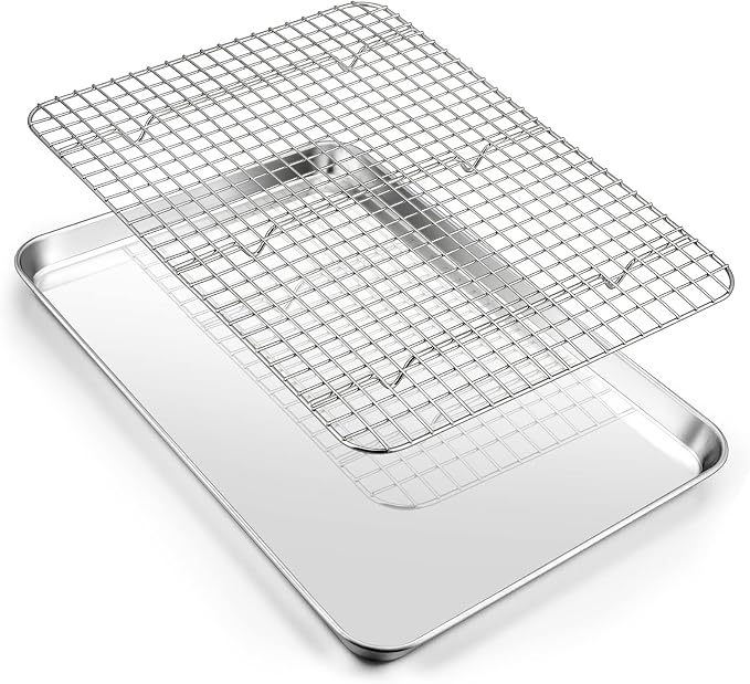 16 Inch Baking Sheet Pan with Cooling Rack Set, Joyfair Stainless Steel Toaster by Joyfair