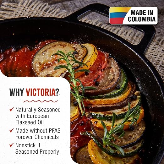 Victoria Cast Iron Round Skillet - Image 2