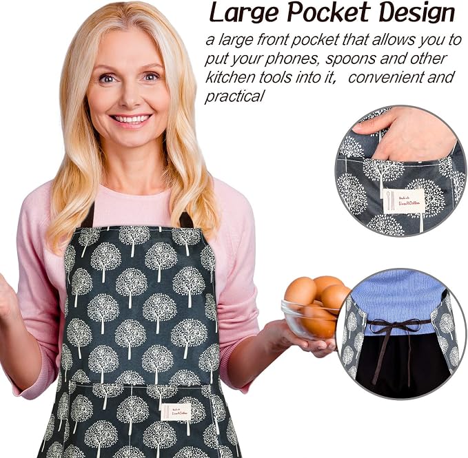 SATINIOR 3 Pieces Waterproof Bib Apron - Image 6