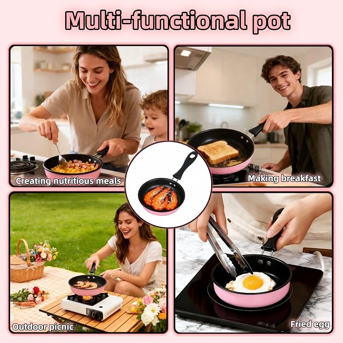 4.7 Inch Mini Frying Pan, Flat Bottom Design - Image 5
