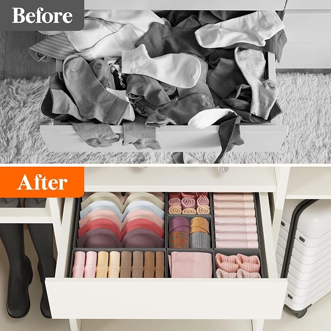 Lifewit 16 Pack Drawer Organizer, Dresser Underwear Drawer Organizer Bins - Image 7