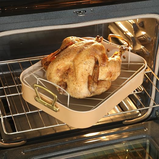 Gibson Home Broxton 2-Piece Nonstick Roaster Pan - Image 5