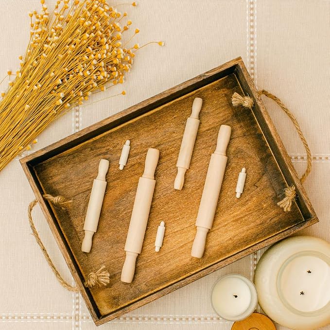 Wooden Mini Rolling Pin, 1-1/2 inches, Miniatures, Party Decor, and Crafts - Image 5