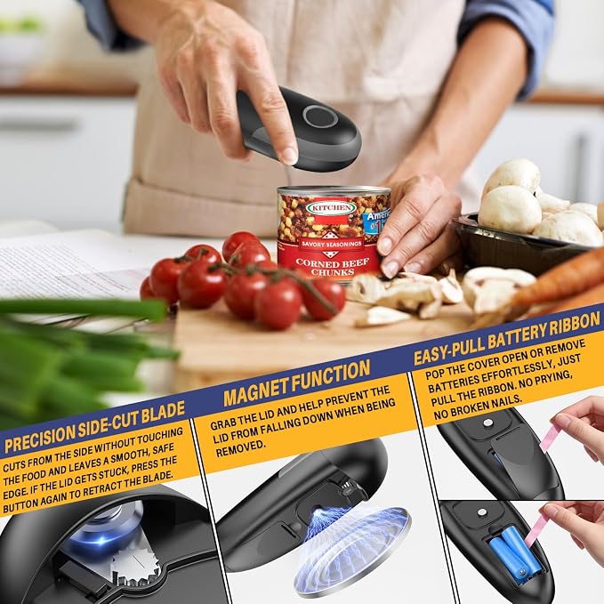 Electric Can Opener, One-Touch Automatic Can Opener - Image 7