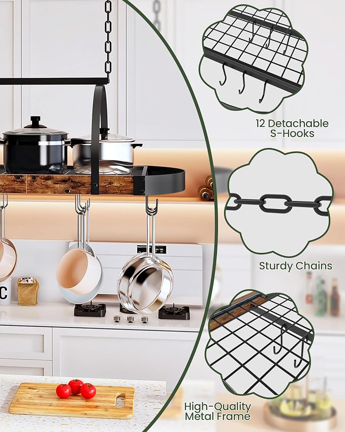 CHOEZON Hanging Pot Rack, Pot Hanger - Image 5