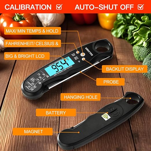 KULUNER TP-01 Waterproof Digital Instant Read Meat Thermometer - Image 4