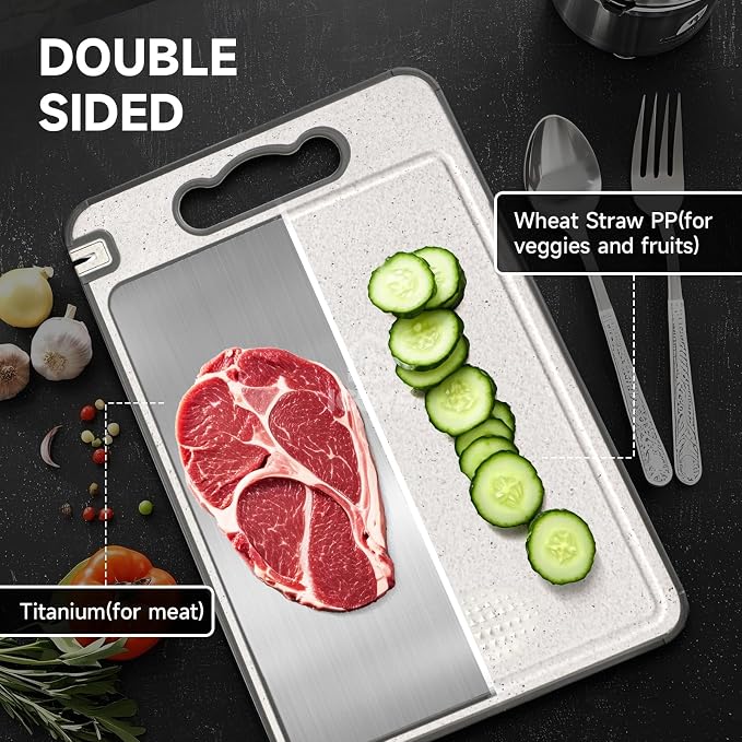 Titanium Cutting Board, Double Sided Chopping Board - Image 7