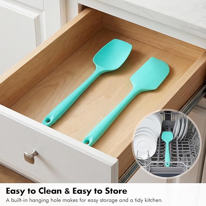 Silicone Spoon Spatula Set: 600ºF Heat Proof Food Grade Baking Essentials - Image 8