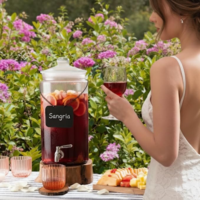 2 Gallon Glass Drink Dispenser - Image 7