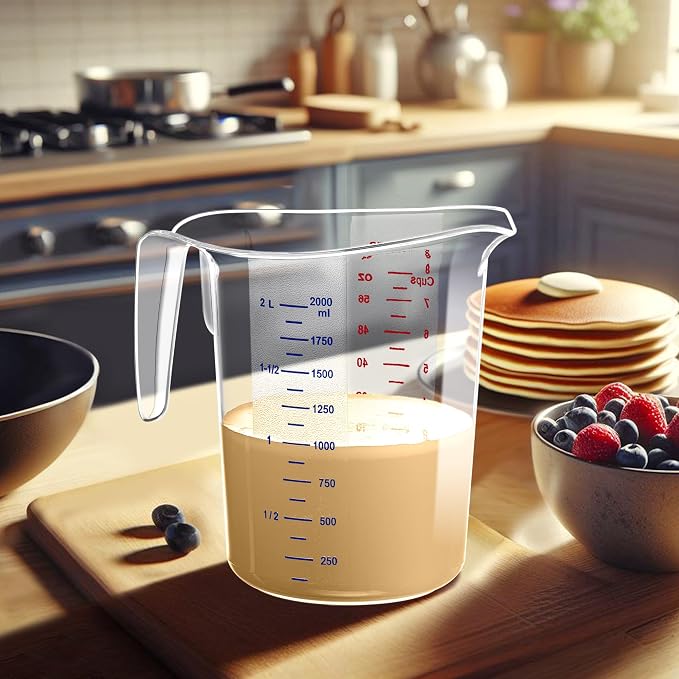Amazing Abby - Melissa - 64-Ounce Plastic Measuring Pitcher, 8-Cup Food-Grade - Image 3