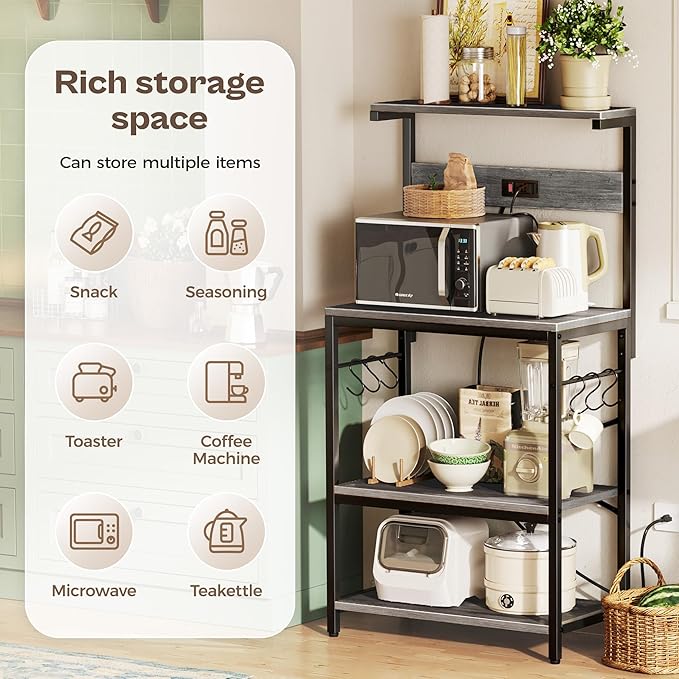 SUPERJARE Kitchen Bakers Rack - Image 5