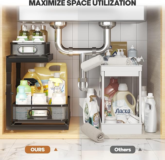 2-Pack Under Sink Storage Organizer - Image 4