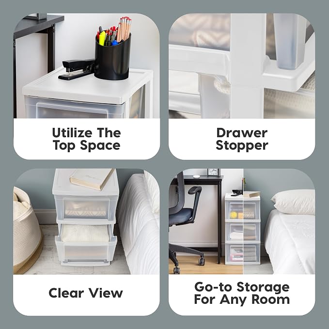 IRIS USA Plastic Drawer Storage Organizer, - Image 3