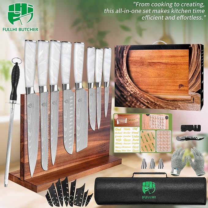 FULLHI 15pcs Japanese Knife Set - Image 8