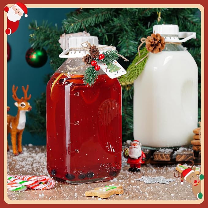 Ritayedet 64 Oz Heavy Duty Glass Milk Bottle - Image 7