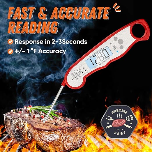 Digital Meat Thermometer, Waterproof Instant Read Food Thermometer - Image 2