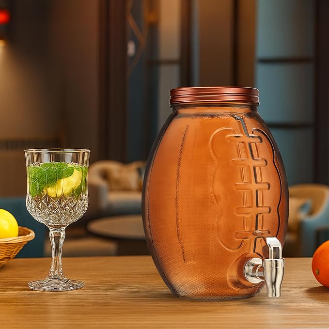 Football Drink dispenser, Glass Beverage Dispenser - Image 4