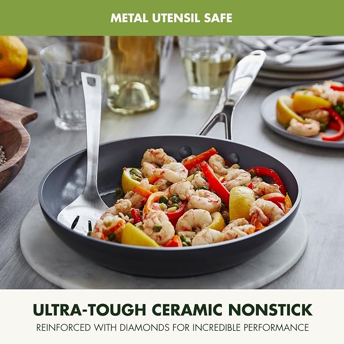 GreenPan Valencia Pro Hard Anodized Healthy Ceramic Nonstick 10" and 12" Frying - Image 5