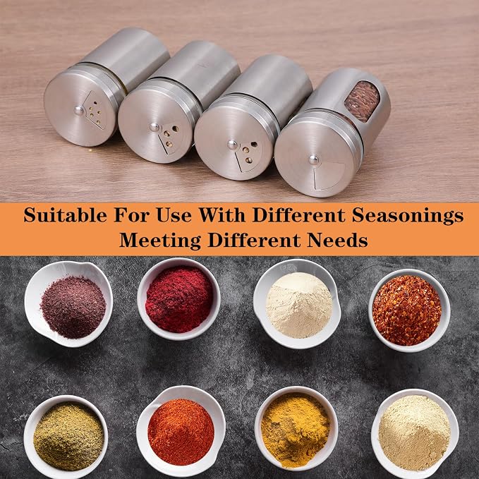 24 Pcs Stainless Steel Spice Jars - Image 4