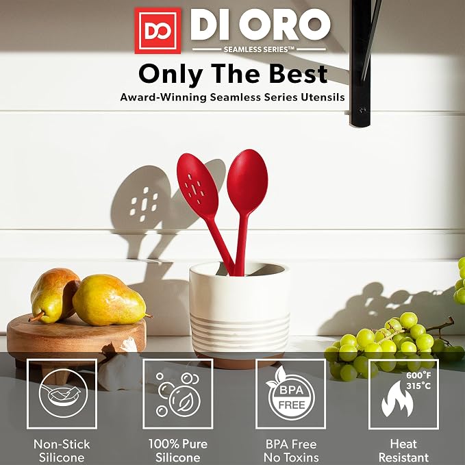 DIORO Silicone Mixing & Serving Spoons - Image 2