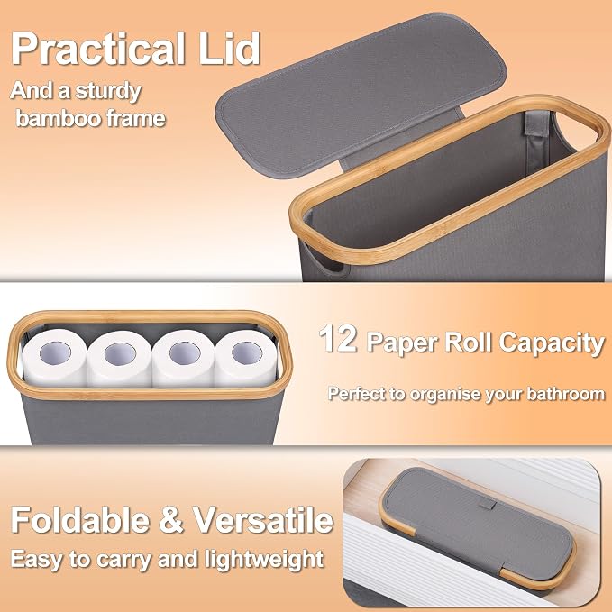 efluky Toilet Paper Basket 28L, Toilet Paper Storage - Image 3