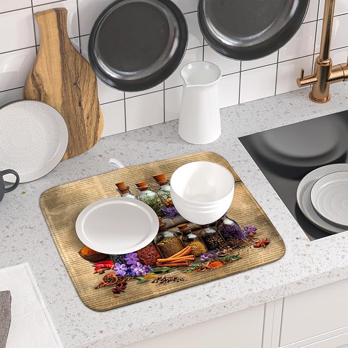 Vintage Kitchen Dish Drying Mat - Image 6