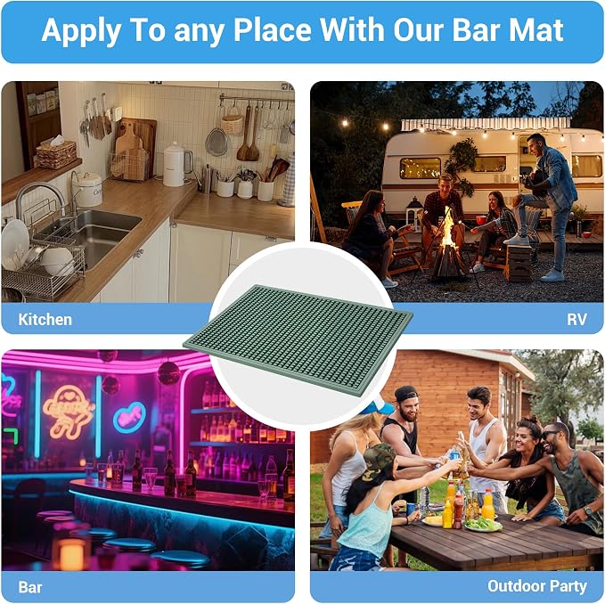 ZJWZLG Bar Mat - Premium 18"X12" Rubber Bar Mats - Image 7