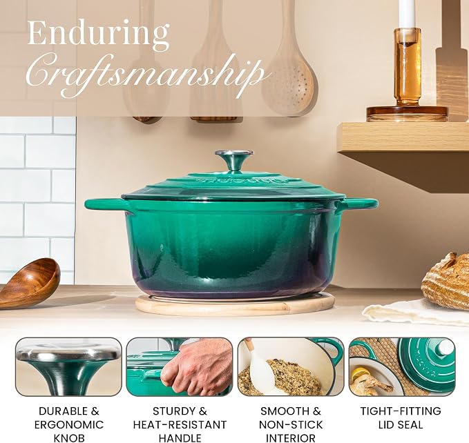 Nuovva Enamelled Cast Iron Dutch Oven Pot - Image 8