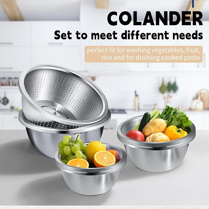 Colander 304 Stainless Steel 3-quart - Image 3