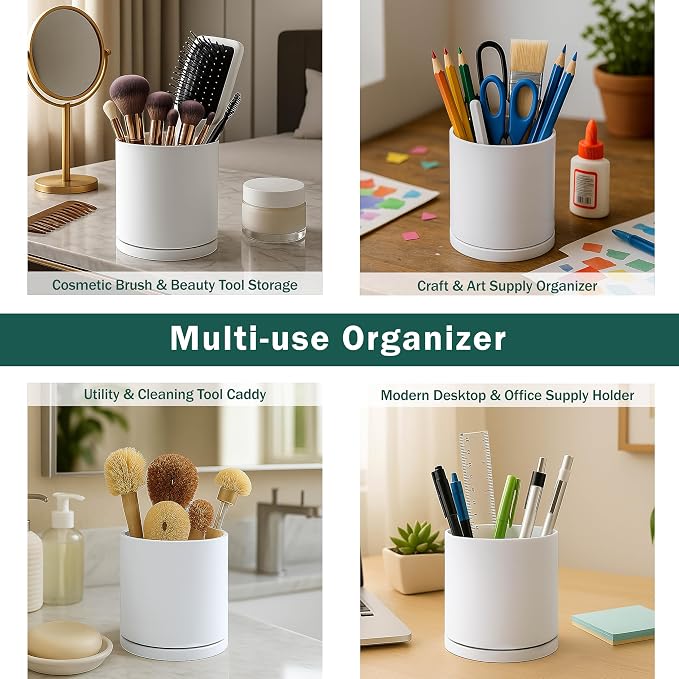D'vine Dev 360° Rotating Utensil Holder Set – 7.2"+5" Kitchen Utensil Crocks - Image 7