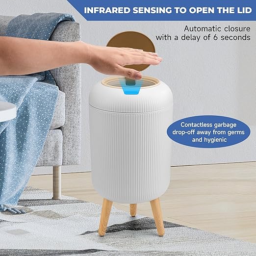 Pukomc 2 Pack Automatic Trash Can 12L /3 Gallon and 10L /2.64 Gallon Bathroom - Image 4