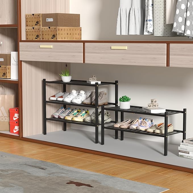 ROMGUAR CRAFT 3 Tier Bamboo Shoe Rack - Image 4