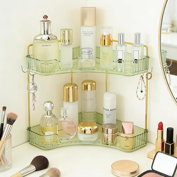 2-Tier Corner Bathroom Organizer Countertop by Trdongxu