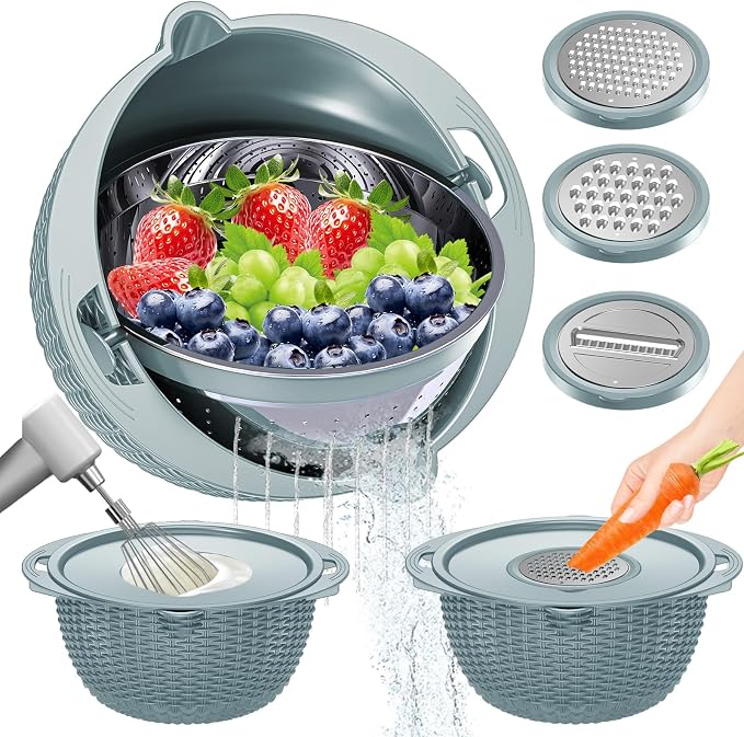 4-1 Colander with Bowl Set by UTTKOJ