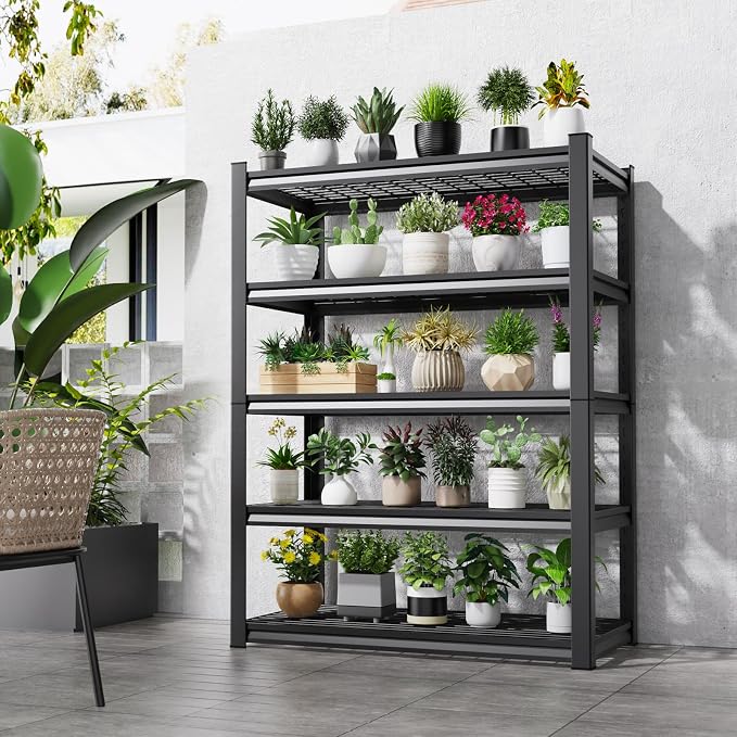 72"Hx59"Wx20"DGarage Shelving-2500 lbs 5 Tier Storage Shelves, Adjustable Heavy - Image 8