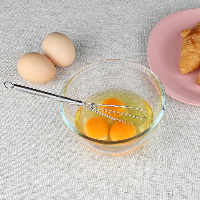 HOTEC 4 Pieces Silicone Whisks Set, Wire Balloon Whisks Egg Beater, Non-slip - Image 7
