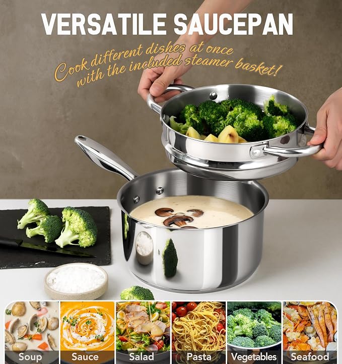 MICHELANGELO Stainless Steel Saucepan - Image 2