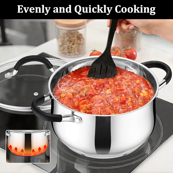 E-far 4 Quart Stockpot, Stainless Steel Pot - Image 8