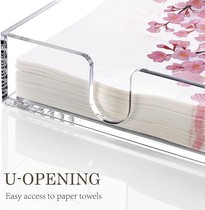 DINGHUO Acrylic Napkin Holder, Indoor & Outdoor, Bathroom Vanity - Image 8