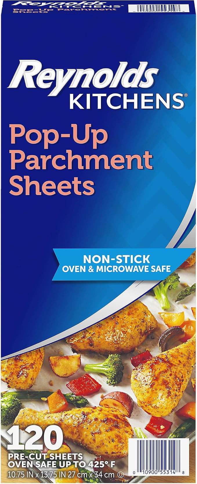 Reynolds Kitchens Pop-Up Parchment Paper Sheets, 10.7x13.75 Inch, 120 Sheets by ReynoldsConsumerProducts