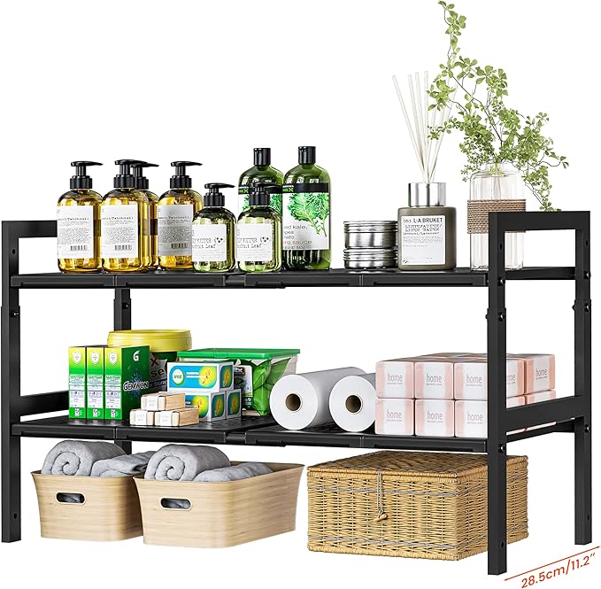 Under Sink Organizer and Storage 16.5"-30.7" Expandable Length, Adjustable by Home