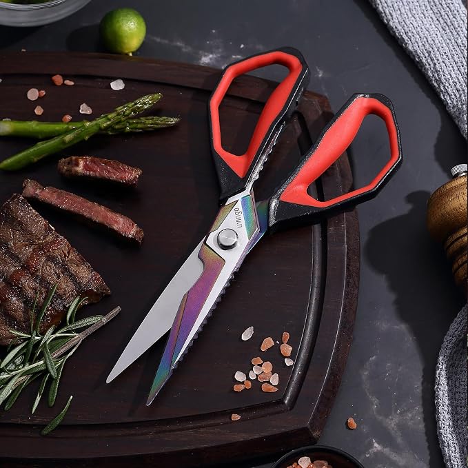 LIVINGO Sharp Kitchen Scissors for Food - Image 6