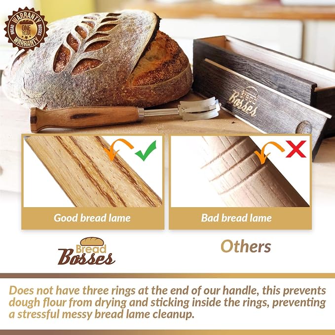 Bread Bosses Bread Bakers Lame Slashing Tool -Dough Making Slasher Tools Baking - Image 6