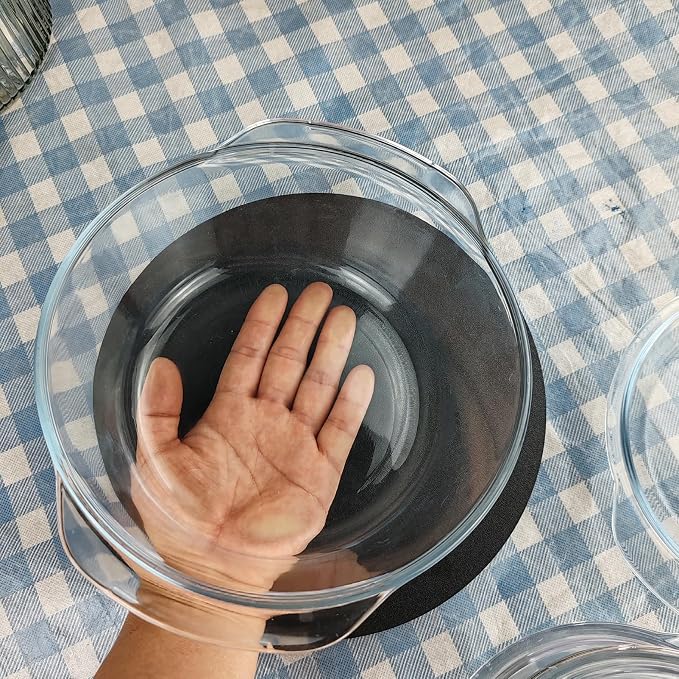Casserole Baking Dish with 2 pcs, 1.5 QT large, Round with Handle and Lid - Image 9