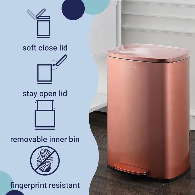 happimess HPM1006D Connor Rectangular 13-Gallon Trash Can - Image 3